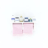 Maxbell 1/12 Dollhouse Bathroom Porcelain Set Dollhouse Miniature Bathroom Rack
