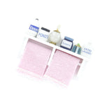Maxbell 1/12 Dollhouse Miniature Bathroom Furniture Accs Pink Towel Rack
