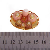 Maxbell 1/12 Dollhouse Miniature Pink Perfume Bottles with Golden Tray