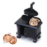 Maxbell 1:12 Dolls House Miniature Metal Kitchen Tool on Rack Pot Teapot Tea Kettle Lids