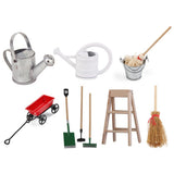 Maxbell 1:12 Scale Metal Watering Can Doll House Miniature Garden Tools