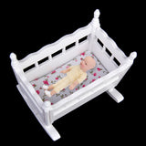 Maxbell Delicate 1/12 Dollhouse Miniature Room Furniture Model Cradle