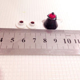 Maxbell Set of 3 Coffee Pot Cup with Saucer Dollhouse Miniature