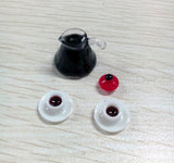 Maxbell Set of 3 Coffee Pot Cup with Saucer Dollhouse Miniature