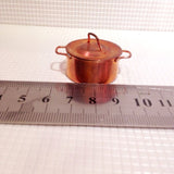 Maxbell 1:12 Dolls House Miniature Kitchen Copper Teapot Kettle Tea Pot Pan w/ Lids