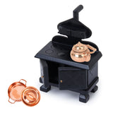 Maxbell 1:12 Dolls House Miniature Metal Kitchen Tool on Rack Pot Teapot Tea Kettle Lids