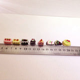 Maxbell 8 Pcs Assorted Tastes of Chocolate Strawberry Cherry Cakes Dollhouse Miniature