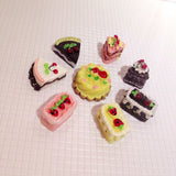 Maxbell 8 Pcs Assorted Tastes of Chocolate Strawberry Cherry Cakes Dollhouse Miniature