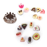 Maxbell 8 Pcs Assorted Tastes of Chocolate Strawberry Cherry Cakes Dollhouse Miniature