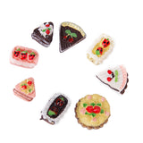 Maxbell 8 Pcs Assorted Tastes of Chocolate Strawberry Cherry Cakes Dollhouse Miniature