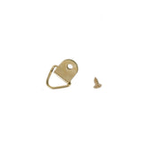 Maxbell 6x100Pcs Small Triangle D-Ring Picture Frame Hangers Single Hole with Screws