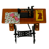 Maxbell Vintage Miniature Dollhouse Sewing Machine With Cloth New In Box 1/12