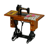 Maxbell Vintage Miniature Dollhouse Sewing Machine With Cloth New In Box 1/12