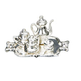 Maxbell 8x1/12 Dollhouse Miniature Silver Metal Wine Set-5 PCS