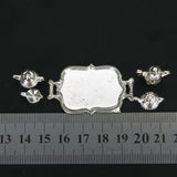 Maxbell 1/12 Dollhouse Miniature Silver Metal Wine Set-5 PCS