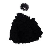 Maxbell Beautiful Black Wedding Dress with Layers of Ruffles Details for Doll