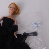 Maxbell Beautiful Black Wedding Dress with Layers of Ruffles Details for Doll