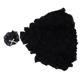 Maxbell Beautiful Black Wedding Dress with Layers of Ruffles Details for Doll