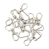 Maxbell 4x10 Pieces Swivel Trigger Snap Hook Belt Clip Keychain DIY Silver Tone 38mm