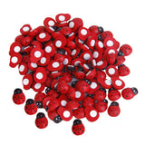 Maxbell 7x100 Pcs Small Wooden Beetle Sponge Sticker Ladybug Sticker