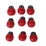 Maxbell 7x100 Pcs Small Wooden Beetle Sponge Sticker Ladybug Sticker
