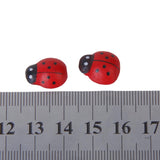 Maxbell 7x100 Pcs Small Wooden Beetle Sponge Sticker Ladybug Sticker