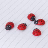 Maxbell 7x100 Pcs Small Wooden Beetle Sponge Sticker Ladybug Sticker