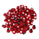 Maxbell 7x100 Pcs Small Wooden Beetle Sponge Sticker Ladybug Sticker