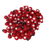 Maxbell 7x100 Pcs Small Wooden Beetle Sponge Sticker Ladybug Sticker