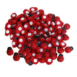 Maxbell 7x100 Pcs Small Wooden Beetle Sponge Sticker Ladybug Sticker