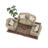 Maxbell 1:12 Dollhouse Miniature Woven Rug Floor Carpet + Green Banana Tree in Bottle