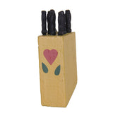 Maxbell 1:12 Dollhouse Miniature Set (7pcs) Knifes in wooden Barrel Sheath