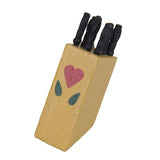 Maxbell 1:12 Dollhouse Miniature Set (7pcs) Knifes in wooden Barrel Sheath