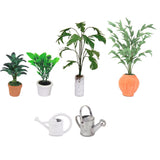 Maxbell 1/12 Green Banana Tree In White Bottle Dollhouse Miniature Garden Accessory
