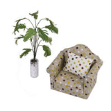 Maxbell 4x1/12 Green Banana Tree In White Bottle Dollhouse Miniature Garden Accessory
