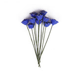 Maxbell Lot of 10pcs Blue Rose 1/12 Dollhouse Miniature Clay flower