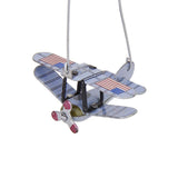 Maxbell 2x Vintage Wind Up Flying Airplane & Spacecraft Space Ship Carousel Tin Toys