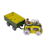 Maxbell 2pcs Wind-up   Carousel Airplanes Tractor Clockwork Collectible Tin toy