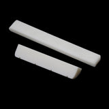 Maxbell Bone Saddle Nut Slotted for Ukulele Guitar