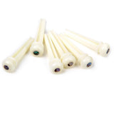 Maxbell 30x6pcs Cattle Bone Endpin with Bridge End Pin for Acoustic Guitar