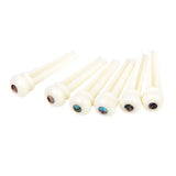 Maxbell 30x6pcs Cattle Bone Endpin with Bridge End Pin for Acoustic Guitar