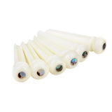 Maxbell 3x6pcs Cattle Bone Endpin with Bridge End Pin for Acoustic Guitar