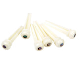 Maxbell 3x6pcs Cattle Bone Endpin with Bridge End Pin for Acoustic Guitar