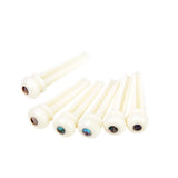 Maxbell 30x6pcs Cattle Bone Endpin with Bridge End Pin for Acoustic Guitar