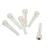 Maxbell 20x6pcs Cattle Bone Endpin with Bridge End Pin for Acoustic Guitar