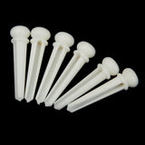 Maxbell 6pcs Cattle Bone Endpin with Bridge End Pin for Acoustic Guitar