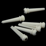 Maxbell 20x6pcs Cattle Bone Endpin with Bridge End Pin for Acoustic Guitar