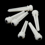 Maxbell 30x6pcs Cattle Bone Endpin with Bridge End Pin for Acoustic Guitar