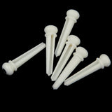 Maxbell 6pcs Cattle Bone Endpin with Bridge End Pin for Acoustic Guitar