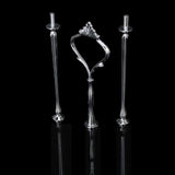 Maxbell 3 Set 3-Tier Cup Cake Plate Stand Fittings Holder Tools Crown Handle for Party